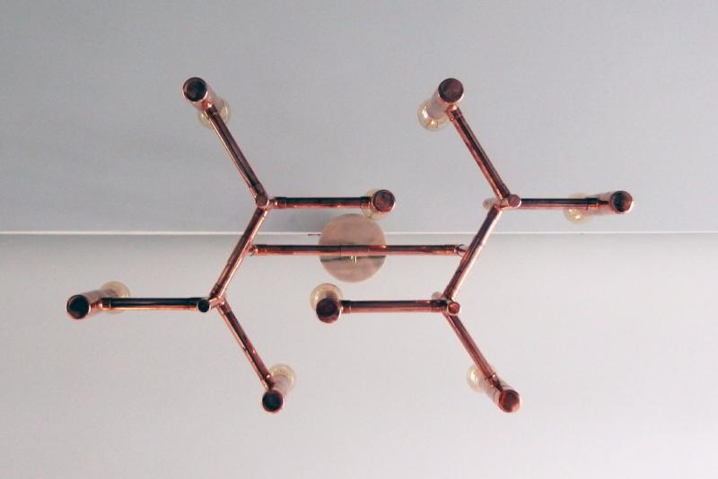 Hexa - handmade copper chandelier - switchrange