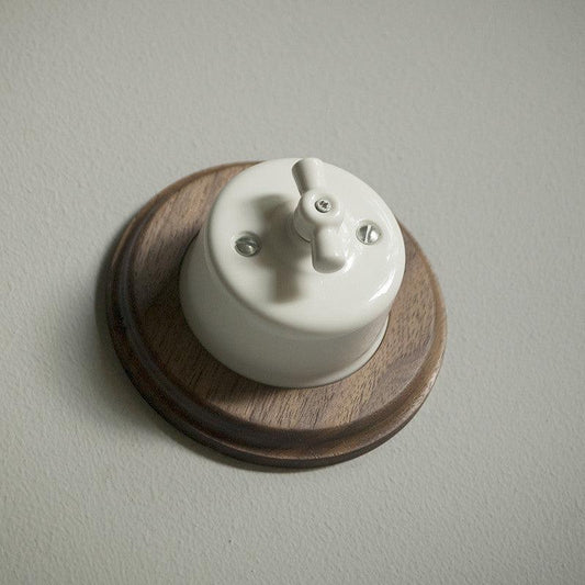 Wooden period pattress for ceramic light switch - switchrange