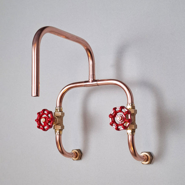 Loop is an indoor or outdoor wall mounted copper sink faucet, simply made in pure copper and brass by Switchrange