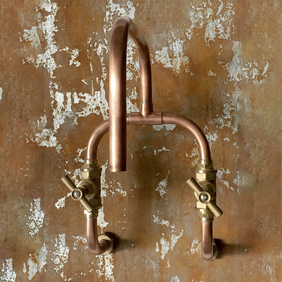 Loop - wall-mounted tap made of exposed copper pipe – switchrange