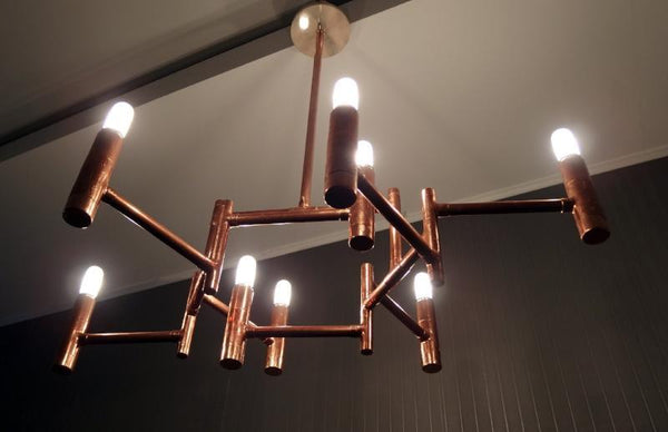 Hexa - copper pipe pendant lamp by Switchrange
