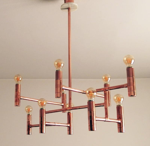Primus - copper pipe pendant light fixture by Switchrange