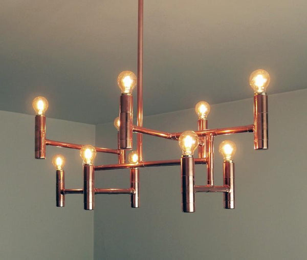 Primus - handmade copper pipe pendant lamp by Switchrange