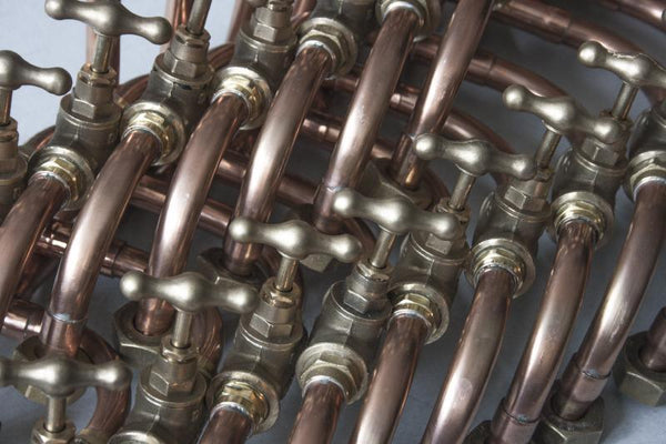 Loop - wall mount industrial handmade copper pipe faucet robinet cuivre