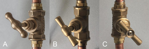 handmade copper tap valve type by Switchrange