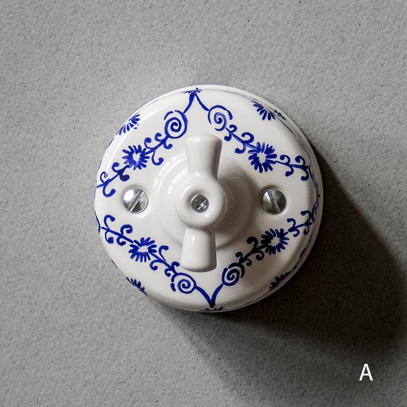 painted decorative ceramic light switch