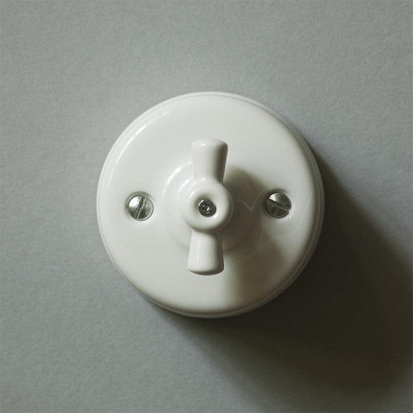 Vintage porcelain rotary light switch Switchrange
