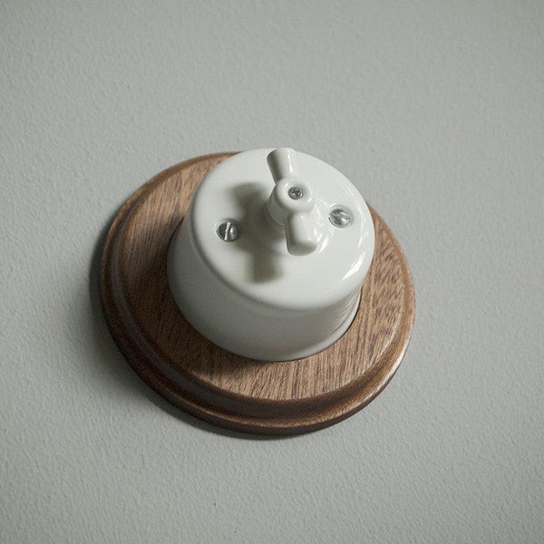 Wooden period pattress for vintage light switch Switchrange